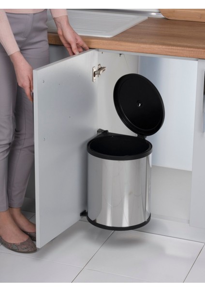 Şık Siyah Dolap Içi Çöp Kutusu 11 Lt, Pratik ve Modern Tasarım fiyatları