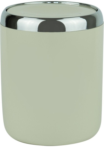 Şık Bej Krom Dekorlu Döner Kapaklı 6 Lt Çöp Kovası, Ofis ve Mutfak Için Ideal modelleri