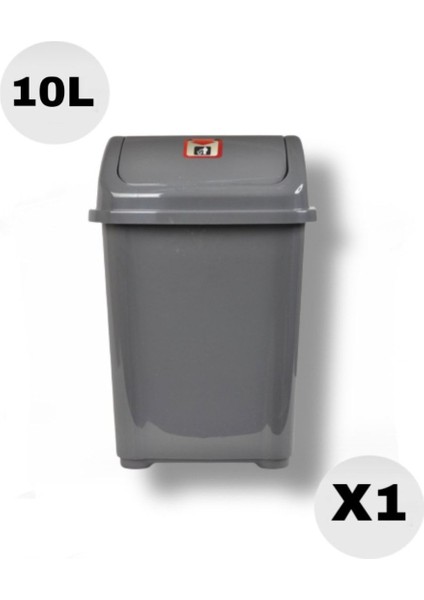 10 Litre Antrasit Gri Çöp Kovası, Şık ve Dayanıklı Ergonomik Tasarım fiyatları