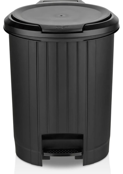12LITRE Bas Aç ve Pedallı Çöp Kovası, Şık ve Kullanışlı Siyah Tasarım