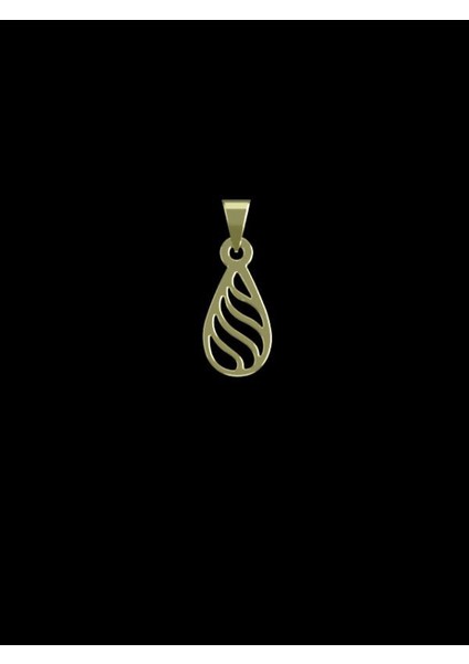 14 Ayar Altın Gözyaşı Damlası Kolye Ucu 1 Gr, KC10549 Kodlu