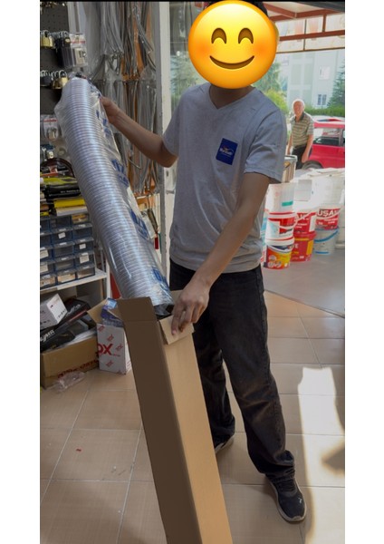 Fixbox Alüminyum ORJİNAL ASPİRATÖR DAVLUMBAZ BORUSU 120 lik 3 metre açılır (Telli Folyo Borulardan Değil) fırsatları