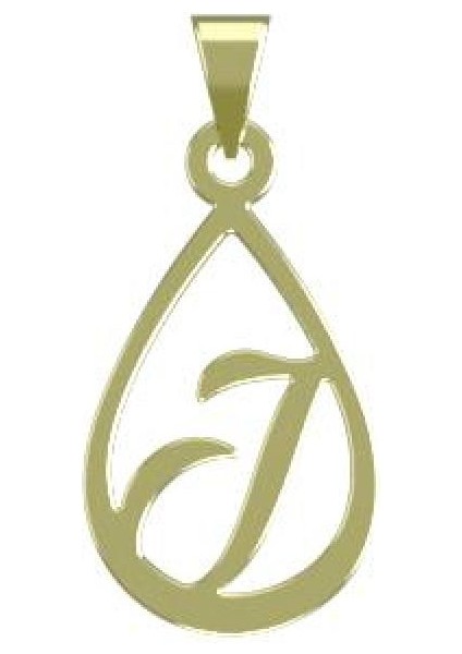 14 Ayar Altın J Harfi Kolye Ucu 1 Gr, KC11232 Kodlu