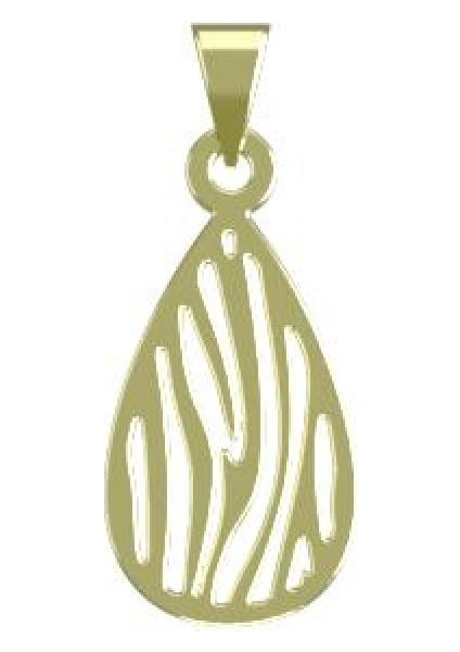 14 Ayar Altın Gözyaşı Damlası Kolye Ucu 1 Gr, KC11640 Kodlu