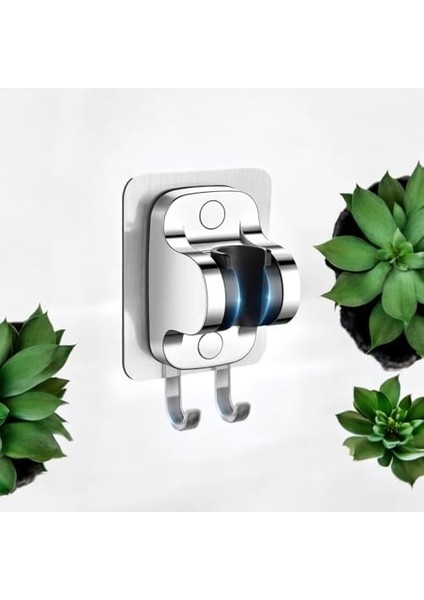 Yapışkanlı Duş Başlığı Tutucu, Ayarlanabilir El Duş Tutacağı Delme Yok Duvara Monte Su Geçirmez, Mafsal, Duş Askısı (Chrome) modelleri