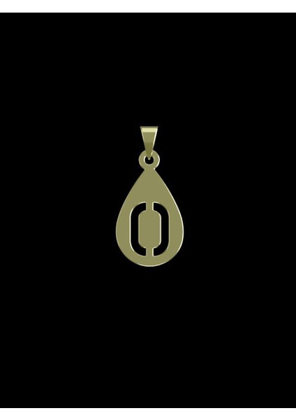 14 Ayar Altın O Harfi Kolye Ucu 1 Gr, KC12577 Kodlu