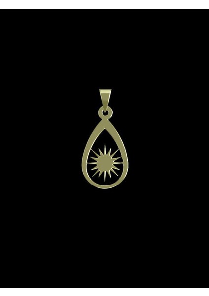 14 Ayar Altın Güneş Kolye Ucu 1 Gr, KC11748 Kodlu