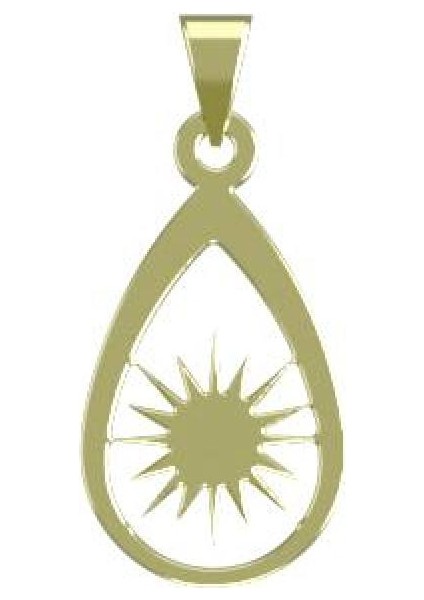 14 Ayar Altın Güneş Kolye Ucu 1 Gr, KC11748 Kodlu
