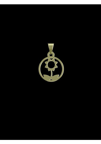 14 Ayar Altın Çiçek Kolye Ucu 1 Gr, KC10993 Kodlu