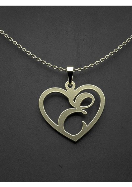 14 Ayar Altın E Harfi Kolye Ucu 1 Gr, KC12828 Kodlu