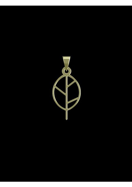 14 Ayar Altın Yaprak Kolye Ucu 1 Gr, KC15878 Kodlu