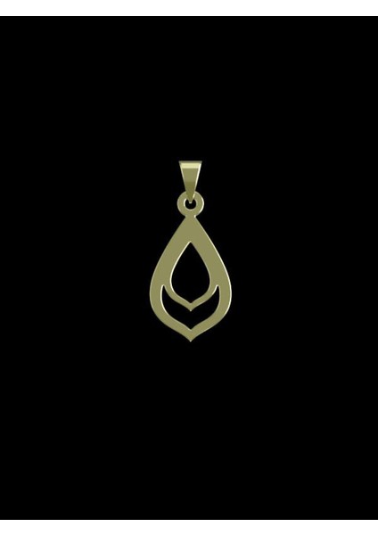 14 Ayar Altın Gözyaşı Damlası Kolye Ucu 1 Gr, KC10970 Kodlu