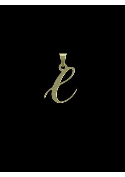 14 Ayar Altın E Harfi Kolye Ucu 1 Gr, KC10976 Kodlu
