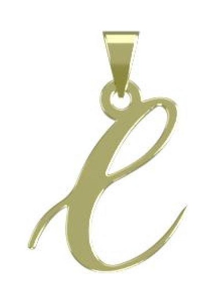 14 Ayar Altın E Harfi Kolye Ucu 1 Gr, KC10976 Kodlu