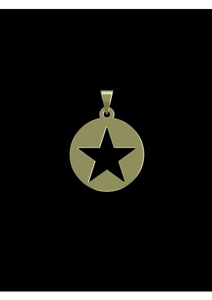 14 Ayar Altın Yıldız Kolye Ucu 1 Gr, KC15404 Kodlu