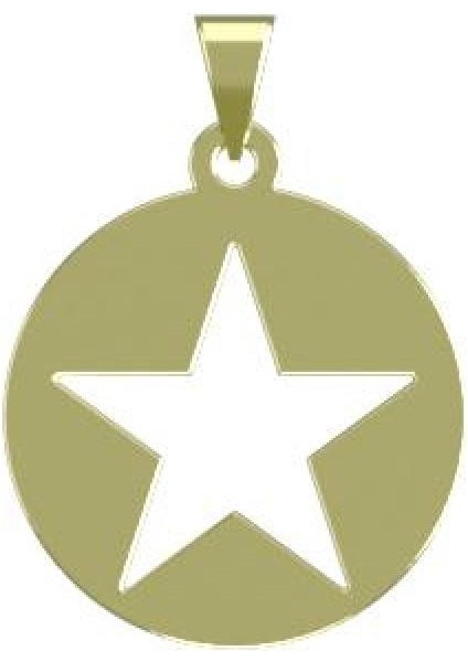 14 Ayar Altın Yıldız Kolye Ucu 1 Gr, KC15404 Kodlu