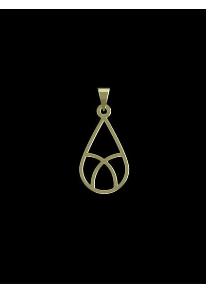 14 Ayar Altın Gözyaşı Damlası Kolye Ucu 1 Gr, KC10939 Kodlu