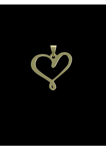 14 Ayar Altın Kalp Kolye Ucu 1 Gr, KC17477 Kodlu