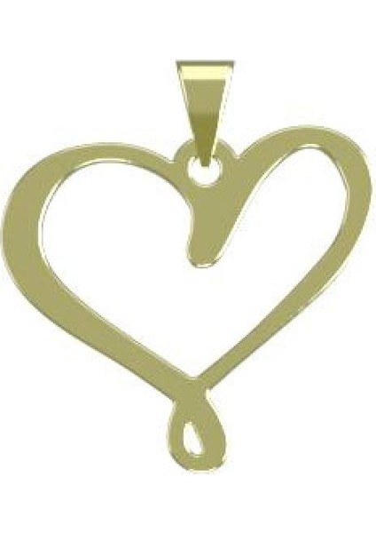 14 Ayar Altın Kalp Kolye Ucu 1 Gr, KC17477 Kodlu