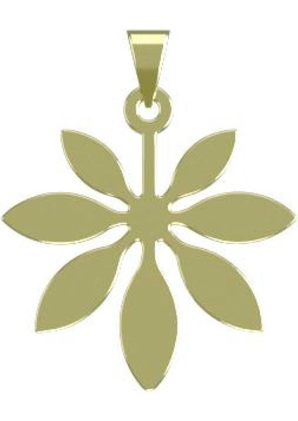 14 Ayar Altın Yaprak Kolye Ucu 1 Gr, KC11798 Kodlu