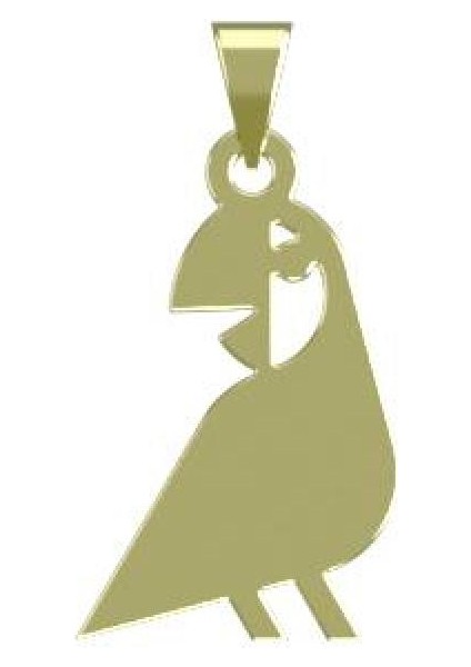 14 Ayar Altın Papağan Kolye Ucu 1 Gr, KC16053 Kodlu