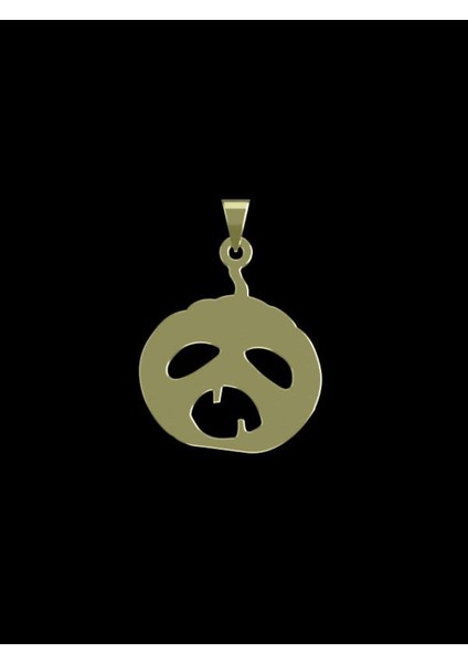 14 Ayar Altın Cadılar Bayramı_halloween Kolye Ucu 1 Gr, KC12487 Kodlu