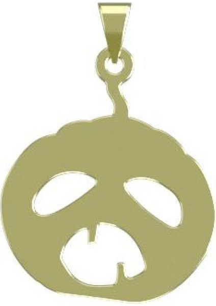 14 Ayar Altın Cadılar Bayramı_halloween Kolye Ucu 1 Gr, KC12487 Kodlu