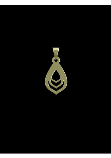 14 Ayar Altın Gözyaşı Damlası Kolye Ucu 1 Gr, KC10958 Kodlu