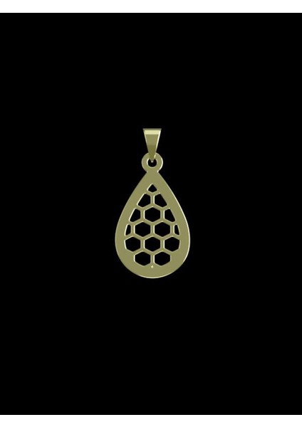 14 Ayar Altın Gözyaşı Damlası Kolye Ucu 1 Gr, KC11286 Kodlu