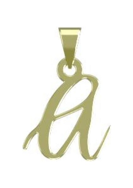 14 Ayar Altın A Harfi Kolye Ucu 1 Gr, KC12176 Kodlu