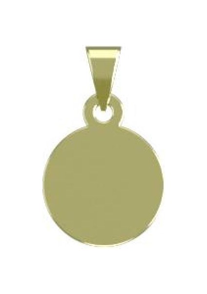 14 Ayar Altın Daire Kolye Ucu 1 Gr, KC13959 Kodlu
