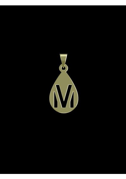 14 Ayar Altın M Harfi Kolye Ucu 1 Gr, KC12538 Kodlu