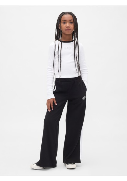 Kız Çocuk Siyah Vintagesoft Baggy Gap Logo Pantolon