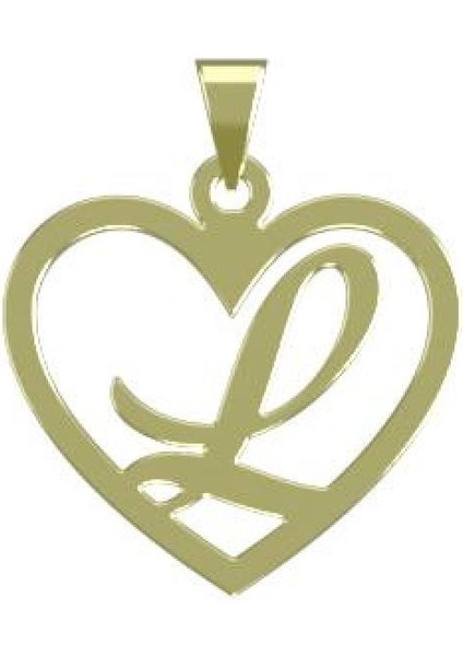 14 Ayar Altın L Harfi Kolye Ucu 1 Gr, KC12842 Kodlu