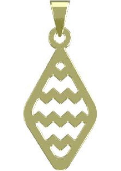 14 Ayar Altın Eşkenar Dörtgen Kolye Ucu 1 Gr, KC11299 Kodlu