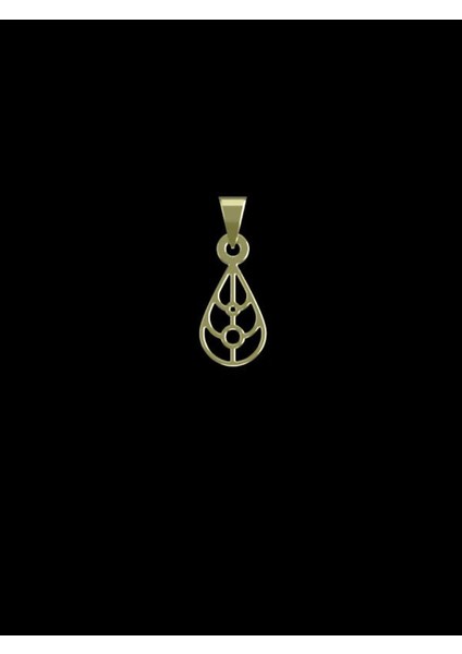 14 Ayar Altın Gözyaşı Damlası Kolye Ucu 1 Gr, KC10872 Kodlu
