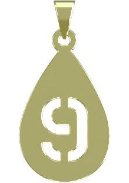 14 Ayar Altın 9 Sayı Kolye Ucu 1 Gr, KC12846 Kodlu