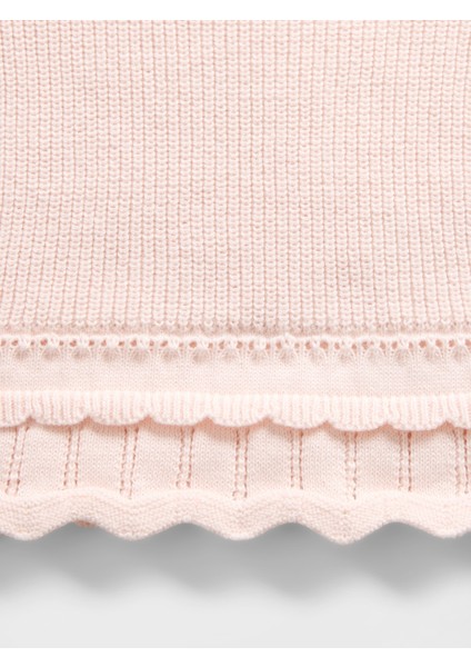 Bebek Pembe Scalloped Sweater Outfit Set fiyatları