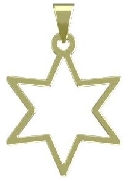 14 Ayar Altın Yıldız Kolye Ucu 1 Gr, KC15454 Kodlu