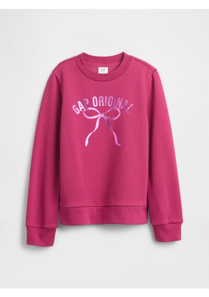 Kız Çocuk Pembe Gap Logo Sweatshirt