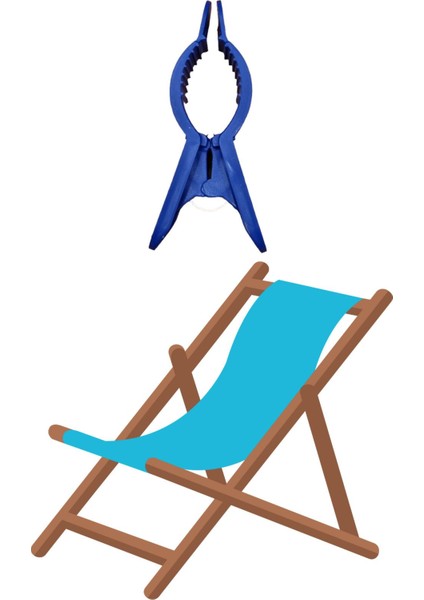 8'li Büyük Boy Plaj Havlu Mandalı, Çok Amaçlı Sabitleyici, Mavi fiyatları