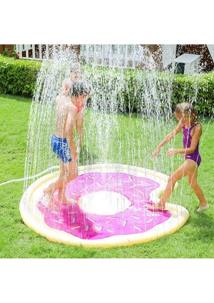Renkli Fışkıran Su Oyun Matı Çocuklar Için Yuvarlak Havuz