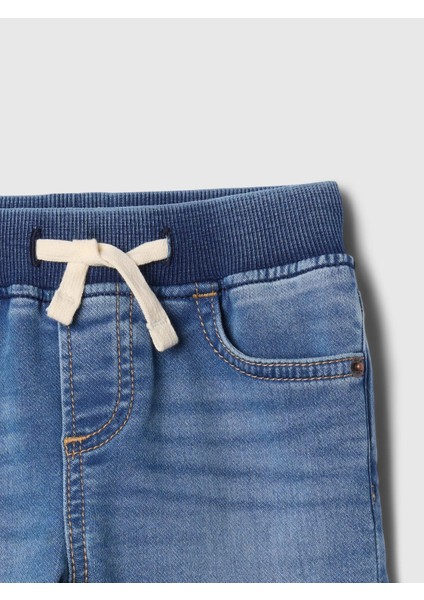 Erkek Bebek Mavi Slim Knit Denim Pantolon fiyatları