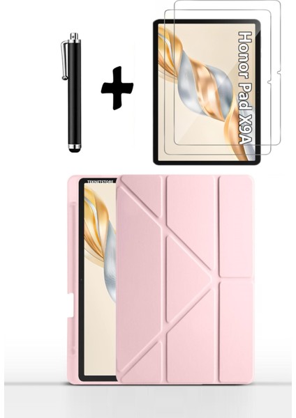 Honor Pad X9A 11.5 Inç 2025 Kılıf Kalem Bölmeli Standlı Darbeye Dayanıklı Ekran Koruyucu Kalem Seti