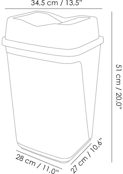 2 Kapaklı Gri Plastik Çöp Kovası 30 Litre, Ev, Ofis, Banyo ve Mutfak Için Uygun indirimleri