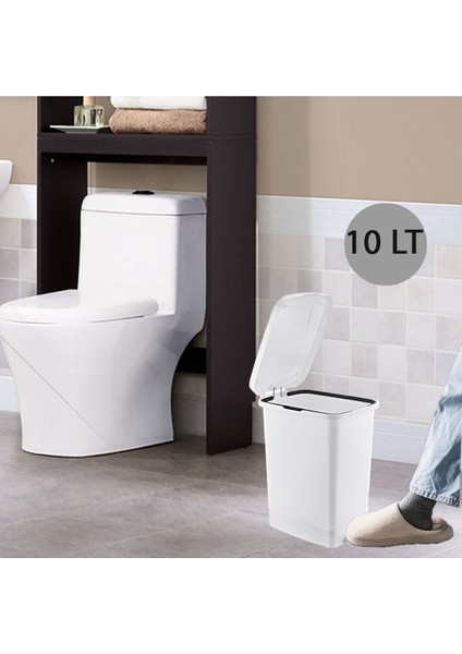 Pedallı Plastik Çöp Kovası, Iç Kovasız, Kırık Beyaz, Şık ve Kullanışlı Tasarım fiyatları