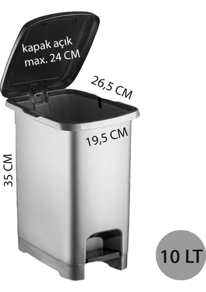 Pedallı Plastik Çöp Kovası, Iç Kovasız, Kırık Beyaz, Şık ve Kullanışlı Tasarım modelleri