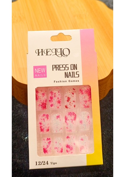 Lüks Simli Figürlü Takma Tırnak