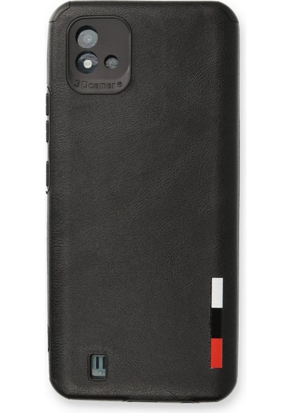 Realme C11 2021 Kılıf Loop Deri Silikon - Siyah - 12507-6760