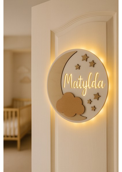 Bebek ve Çocuk Odası Ahşap Harf Kapı Süsü Isimlik Bebek Kapı Süsü modelleri